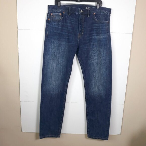 Outerknown Ambassador Slim Fit S.E.A. Organic Cotton Button Fly Jeans 38x32 - Picture 1 of 8